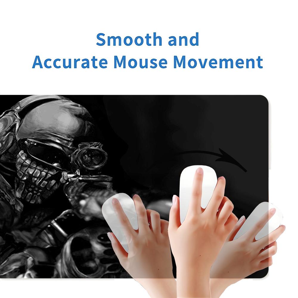 Cyberpunk Soldier Portrait Large Gaming Mouse Pad Nonslip Rubber Base Waterproof Desk Mat For Office Pc Laptop