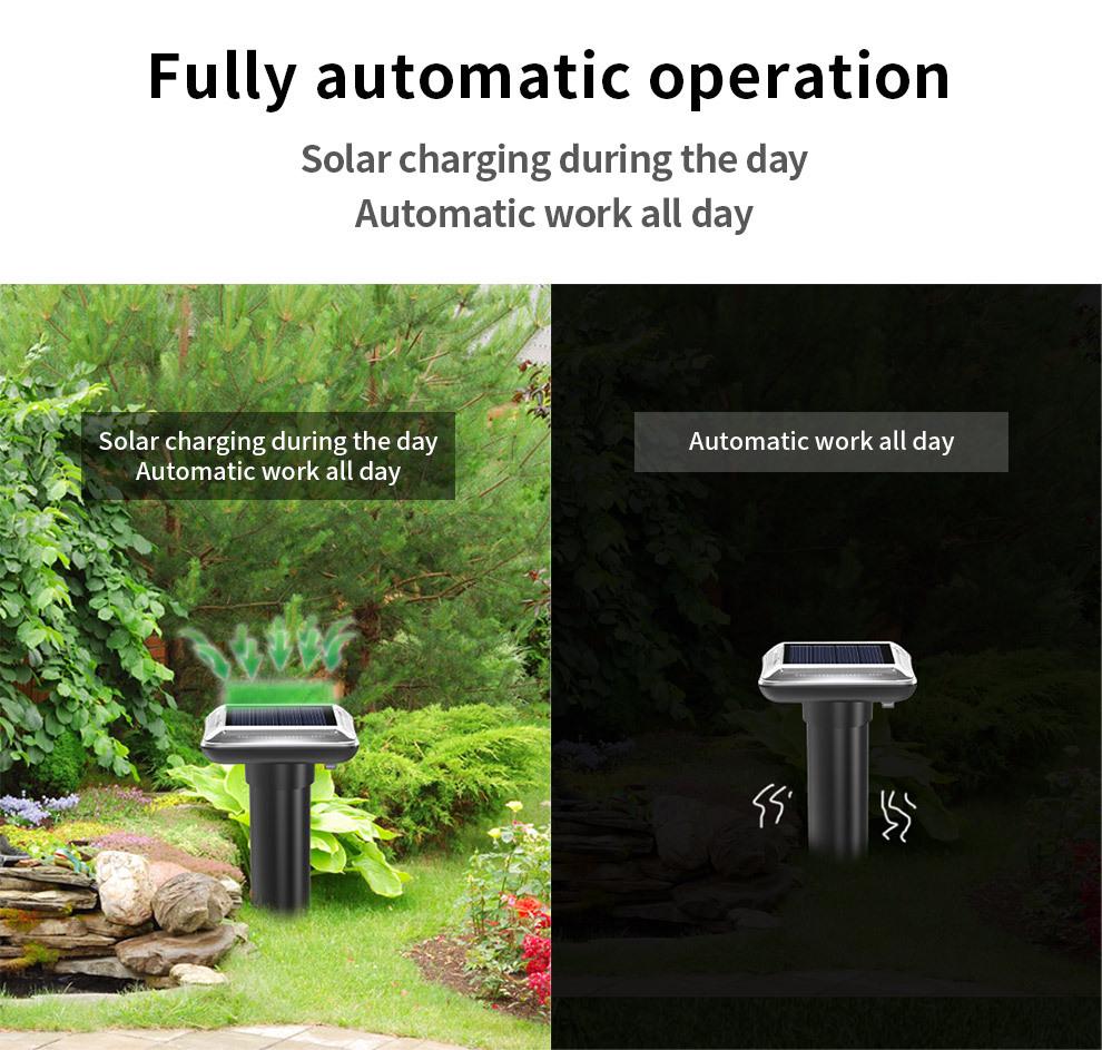 Ultraschall Solar Tierabwehr: Wasserdicht, Sonnenschutz, Schlangen- und Nagetierabwehr