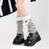 Lambswool Patchwork Knit Leg Warmer Elastic Foot Cover New Knitted Socks Sets  Autumn and Winter