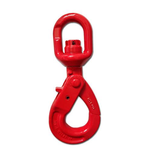 Swivel Hook, Rotating Locking Hook, 2T Self-Locking Hook, 2000kg Capacity, Latch Lock, Rotating, Lifting Equipment, Heavy Hook, Chain Sling, Lifting H