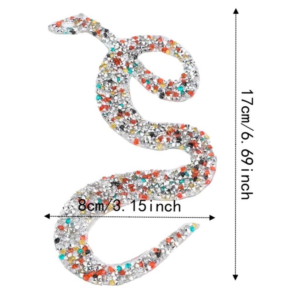 6pcs DIY Accessories Snake Shaped Trim Hot Fix Ribbon Mesh Wrap For Clothes Garments