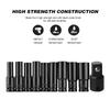 10pcs 1/2" Drive Metric Impact Socket Set Universal Socket Metric Drive Deep Socket Set Wrench for Air Pneumatic Repair Tools