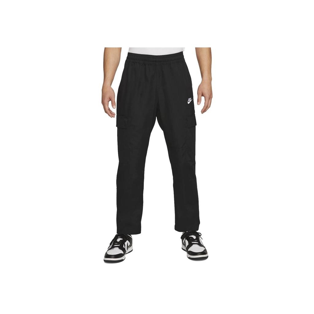 Nike Solid Color Letter Print Straight Casual Pants Men Bottoms Black DX0614-010