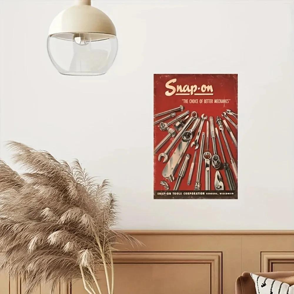 Vintage ToolTales Retro plechová cedule SnapOn Tools Dekorace do garáže pro pánský koutek