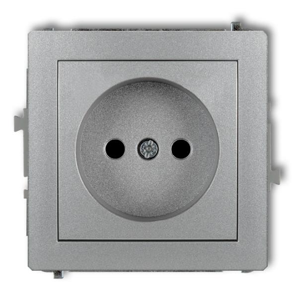 Deco Single Socket B/U Silver Metallic 7Dgp-1P