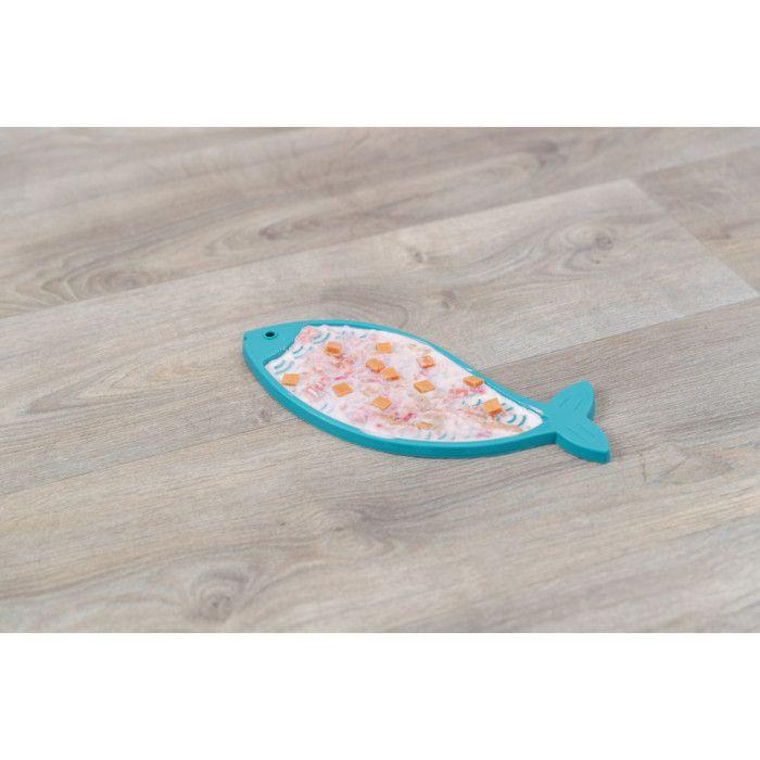 Gamelle Pour Chat - Trixie - Lick'n'Snack - Silicone - Rond - Bleu