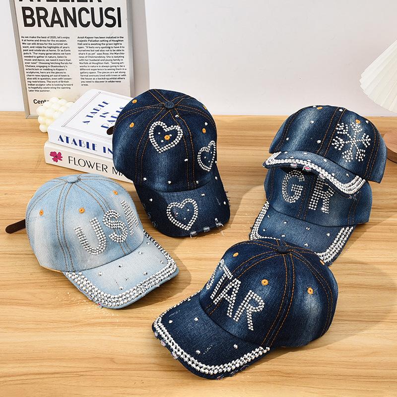 1pc Diamond-Encrusted Baseball Cap,Y2K Style Star Pattern,Casual Design,Adjustable Back Buckle,Daily Personalized Fashion Items