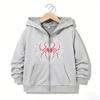 Streetwear Zipper Hoodie Casual Spider Letter Hoodies Jackets Boys Girls Y2k Zip Up Sweatshirt Spring Autumn Hoodies