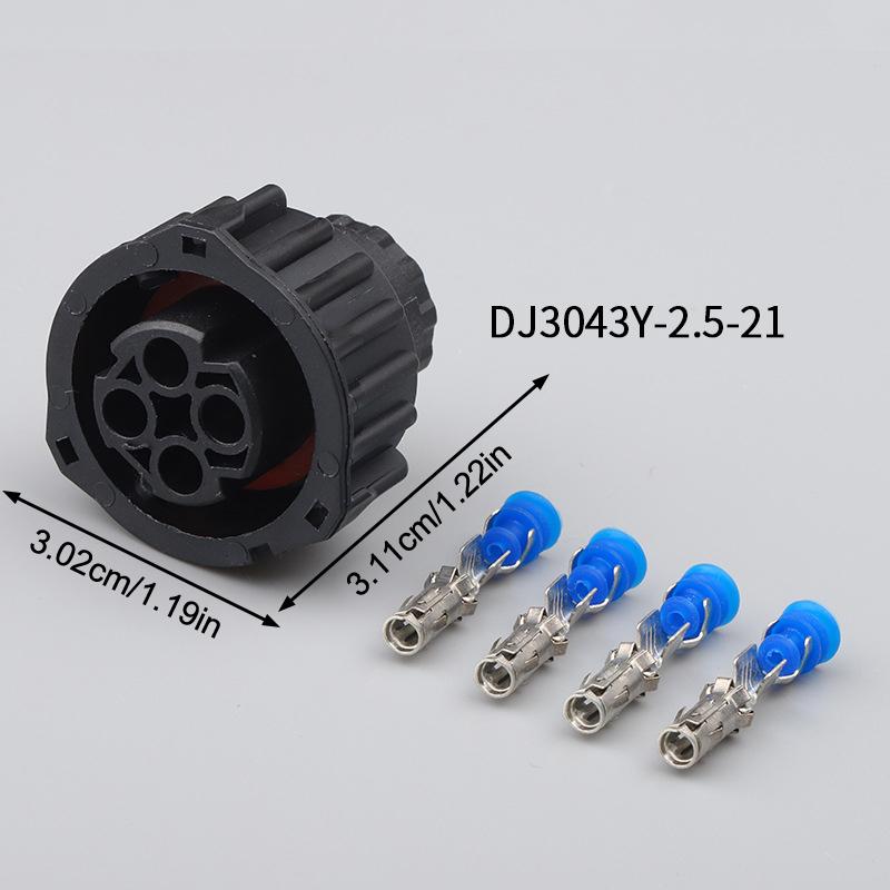 1 Set 4 Pin 1-967325-1 Tyco Round HOWO Odometer Speed Sensor Wiring Waterproof Plug Sealed Auto Female/Male Connector
