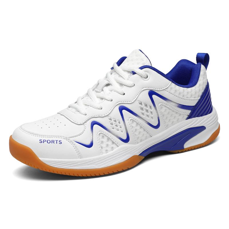 Professional Leather Sports Shoes for Men and Women: Plus Size Badminton, Table Tennis, and Tennis Training Shoes