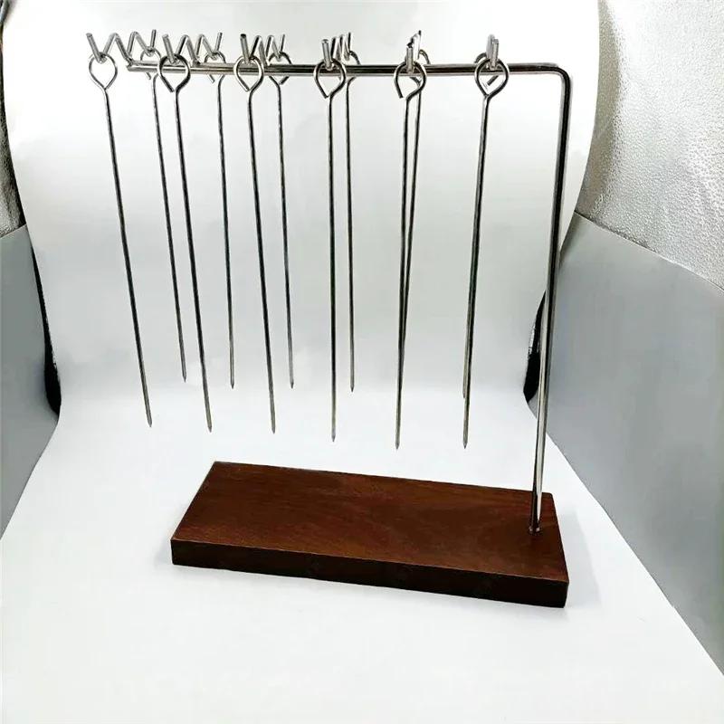 Western Style Barbecue Skewers Italian Dish Skewers and Plates Stainless Steel Skewer Rack Plate Creative Restaurant Skewers