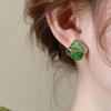 Fashion Shiny Summer Contrasting Crystal Earrings For Women Luxury Simple Versatile Girls Earrings  Elegant Statement Jewelry