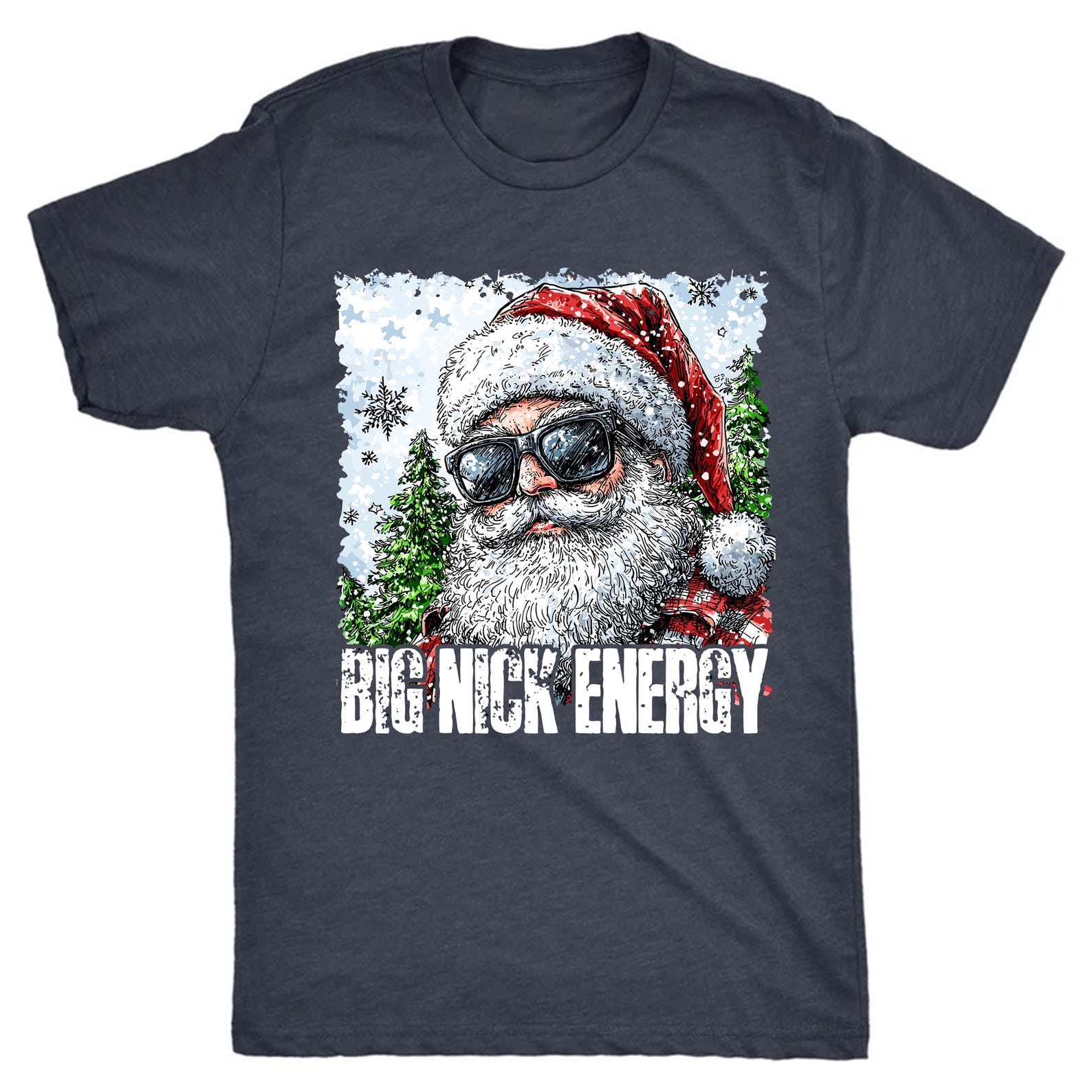 Big Nick Energy Santa T-Shirt: Funny Rude Christmas Tee L