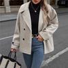 Women's Streetwear-inspired Casual Wool Jacket With Suit Collar