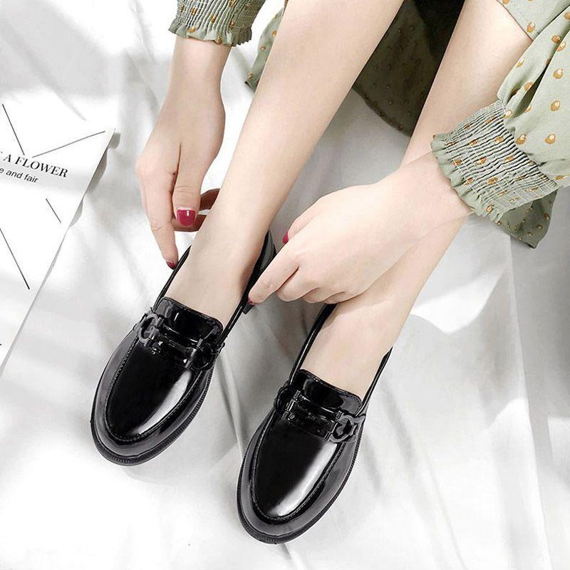 Fashion 2025Autumn New British Style Women Leather Shoe Simple Versatile Woman Shoes Comfort Soft Soled Women's Loafers Zapatos De Mujer