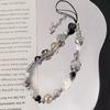 Elegant Flower Bead Pendant Accessory Y2K Heart Phone Charm Strap Hangings Charm