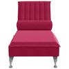 Vidaxl Chaise Longue Massaggiante Con Rullo, Rosso Vino, Vellutata