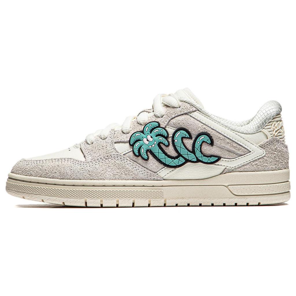 Li Ning Skateboard Series We Wu Pros Minimalist Versatile Shock Absorbing Durable Low Top Skate Shoes Women Sneaker Off-White AEPT022-1