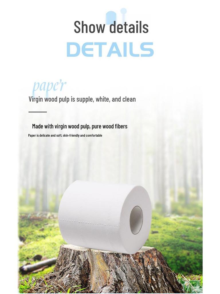Core-Wound 4-Ply 30-Pack Toilet Paper Rolls - Household & Hotel Use