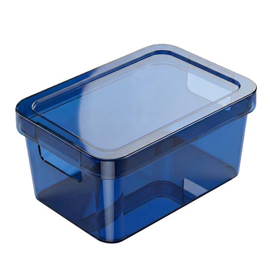Влагозащитный контейнер для хранения с крышкой Прозрачный штабелируемый органайзер Прочный пластиковый контейнер для домашнего использования