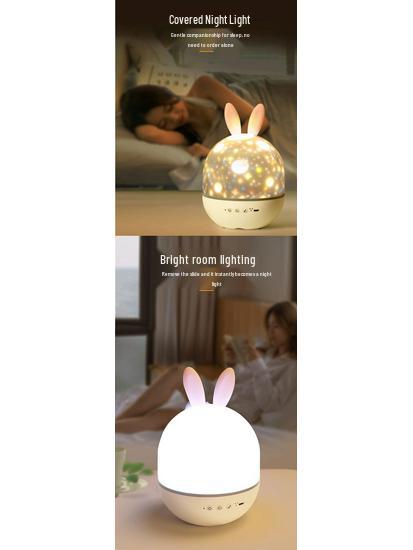 Elf LED Rechargeable Rotating Projection Lamp: Creative Children's Night Light & Music Box with Remote Control