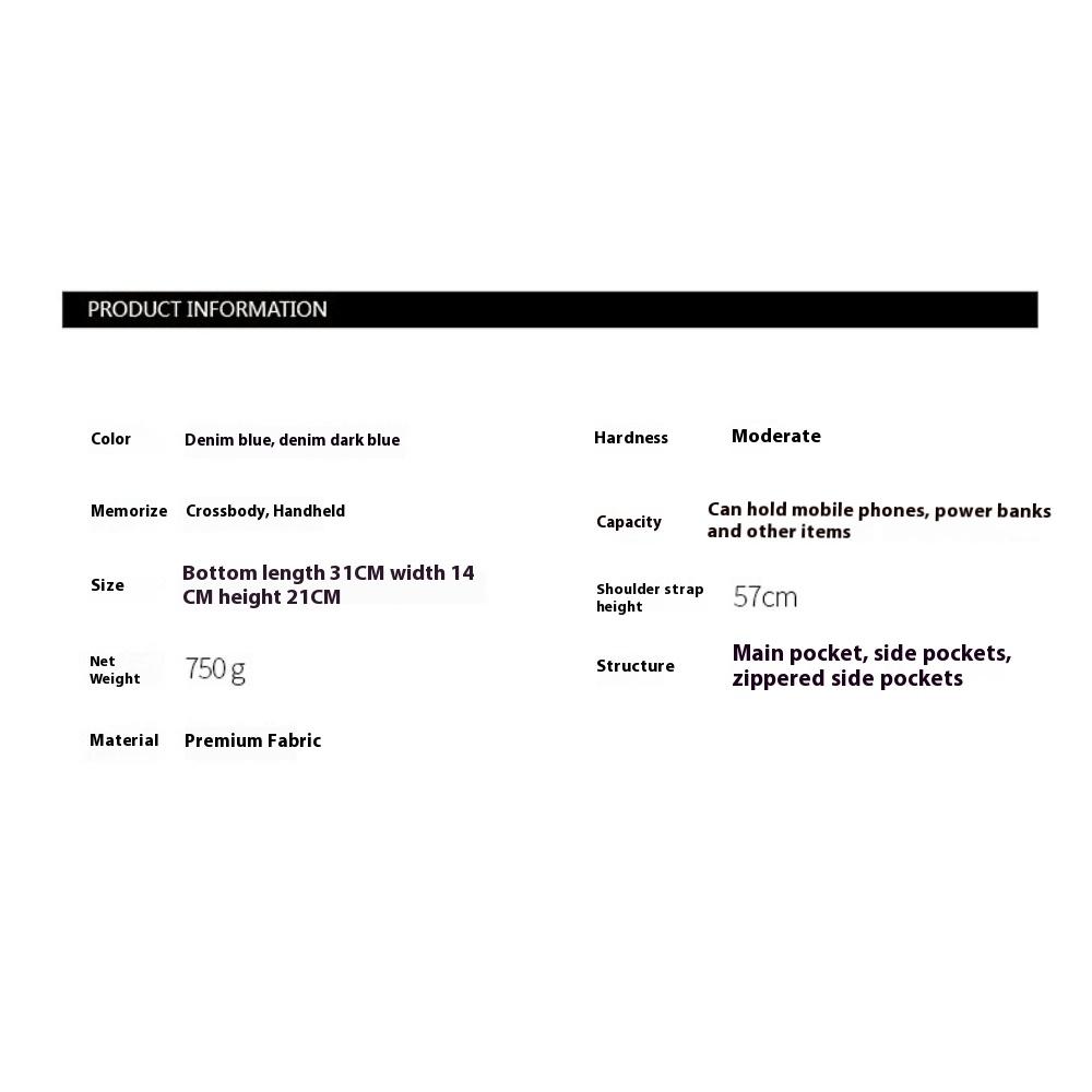 Premium Fashion Handbag Large Capacity Shoulder Messenger Bag