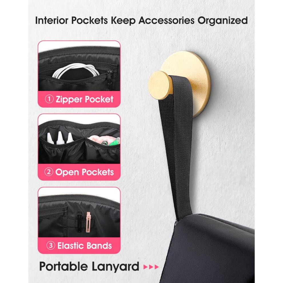 Large Capacity Hair Tool Travel Bag with Detachable HeatResistant Mat for Curling and Flat Irons