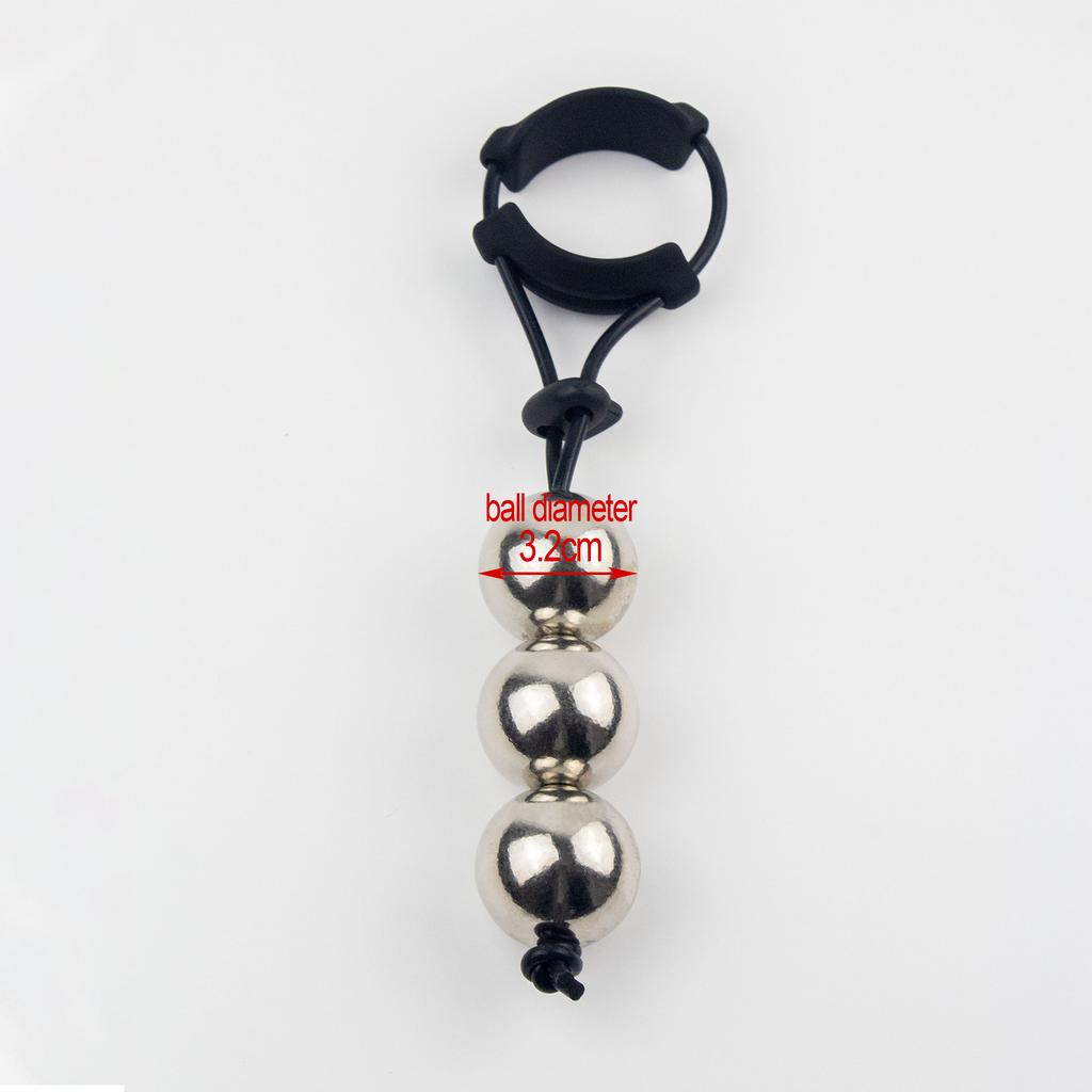 Male Penis Ring Exercise Device Weight Sex Masturbator Stimulate Enlargement Stretcher Ball Semen Lock Adult SexToys for Men 18+