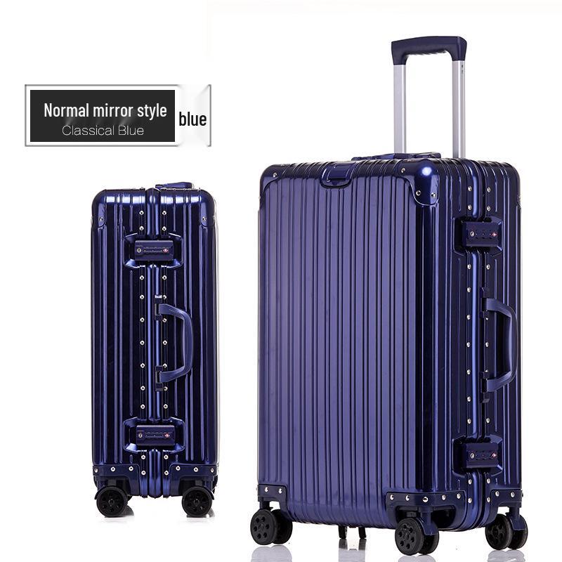 20-Inch Aluminum-Magnesium Alloy Carry-On Suitcase with Password Lock and Metal Frame