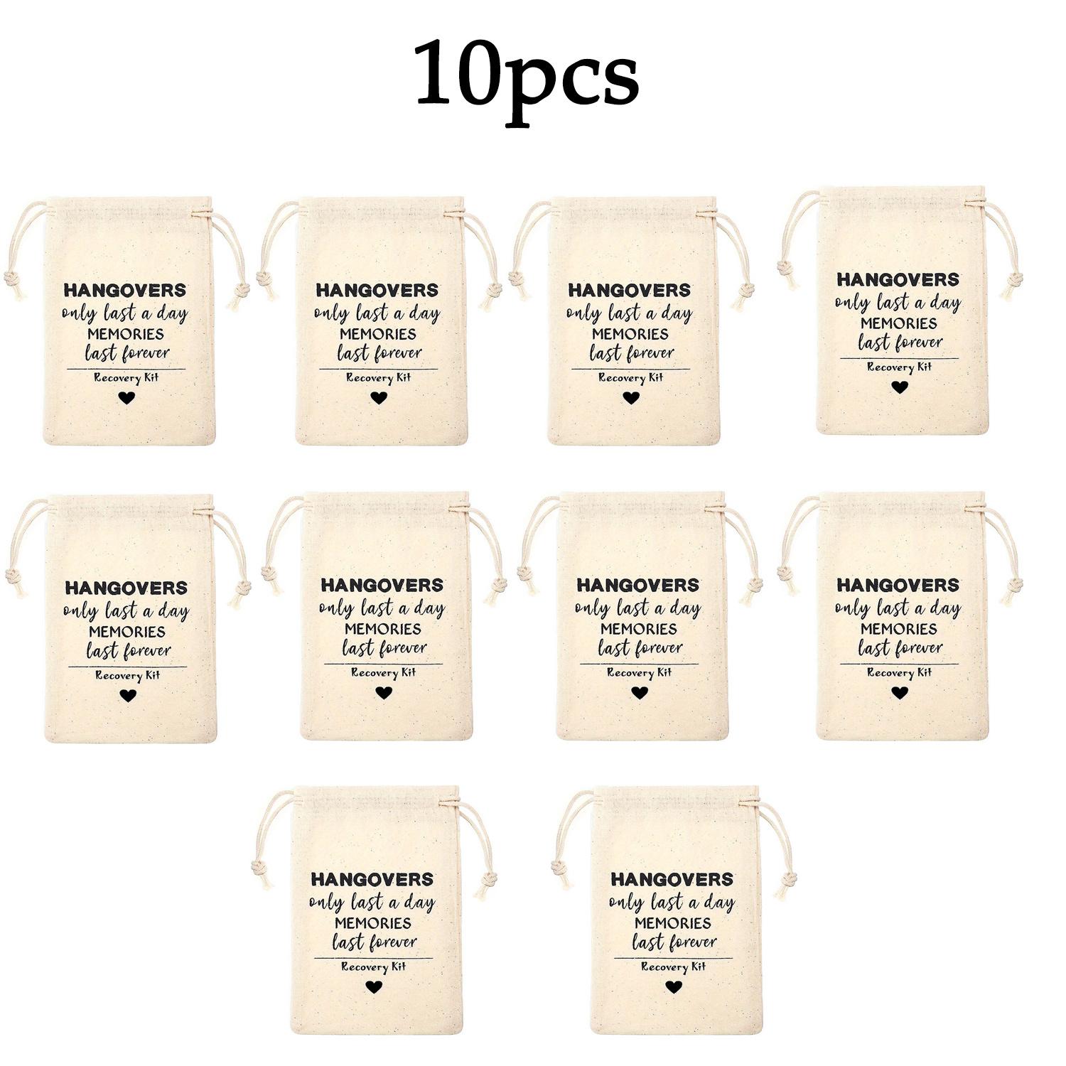 

10 шт. муслиновых сумочек для вечеринок, свадебные сумки на шнурке, сумка для девичника от похмелья, сумка для хранения набора для выживания и восстановления на свадьбу, подарок для невесты Groosman 10pcs