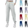 Pantaloni sportivi casual con tasca con coulisse in tinta unita sportiva moda da donna