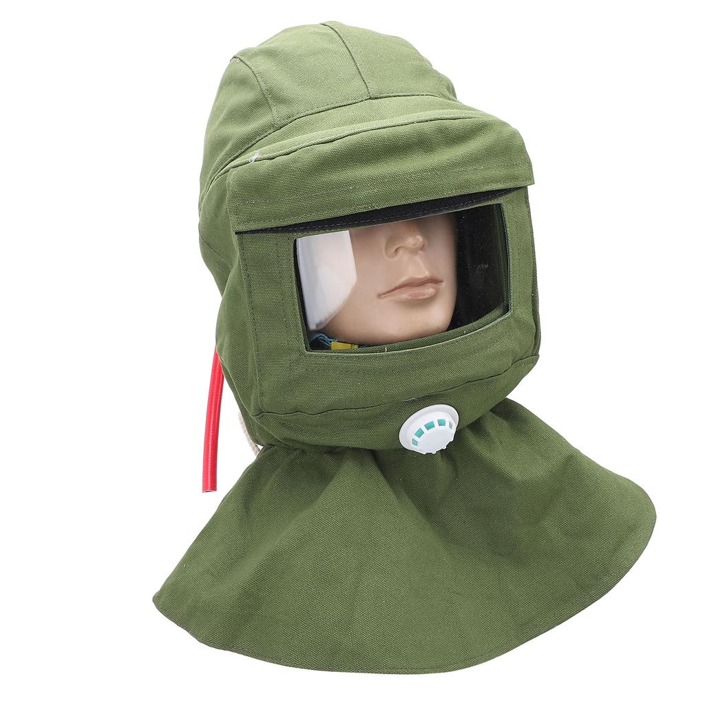 Capuche de Sablage Verre Transparent Écharpe Sableur Housse de Protection pour Peinture au Pistolet