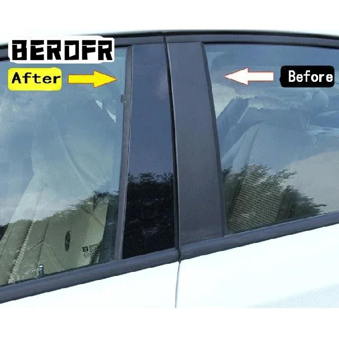 Glossy Black Window Door Column B C Pillar Post Cover Trim For Mazda 3 / Axela   - Decoration Stickers Styling