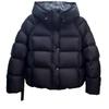 Herbst Winter Damen Uni Stepp Kurz Kapuze Locker Brotmantel Verdickt Warm Baumwolle Gesteppt Jacke