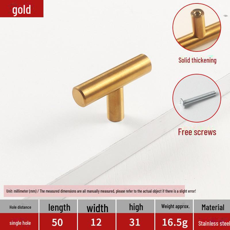 

Современная ручка для шкафа из нержавеющей стали черного и золотого цвета