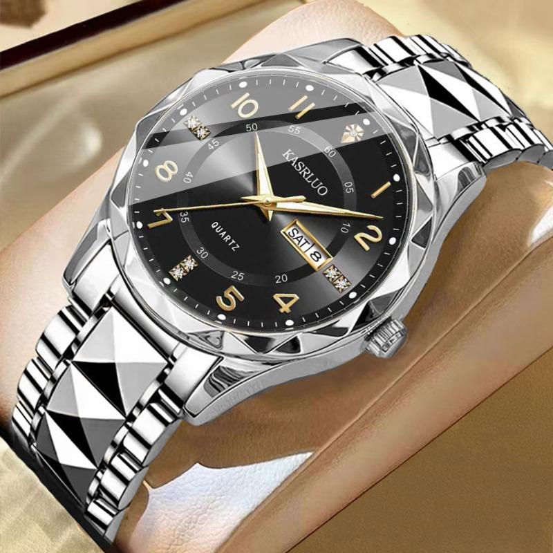 Neue Original Herrenuhr Doppeltkalender Mode Wasserdicht Leuchtend Business Premium Mechanische Quarz Uhr Herrenuhr
