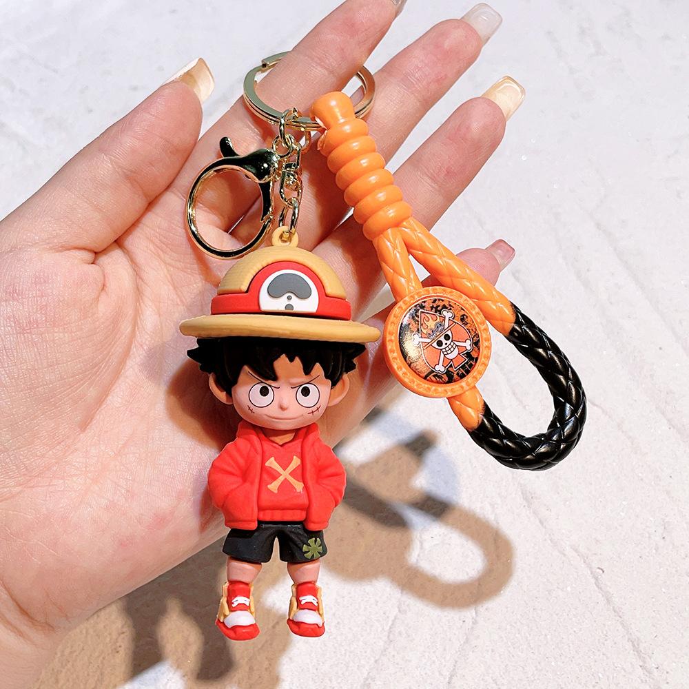50Styles ONE PIECE Themed Keychain Cute Luffy, Roronoa Zoro, Silicone Toy Doll Key Chain Backpack Decor Small Gifts for Friends