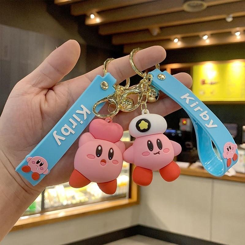 Cute Kirby Star Dripping Glue Keychain Car Backpack Cartoon Figure Pendant Bag