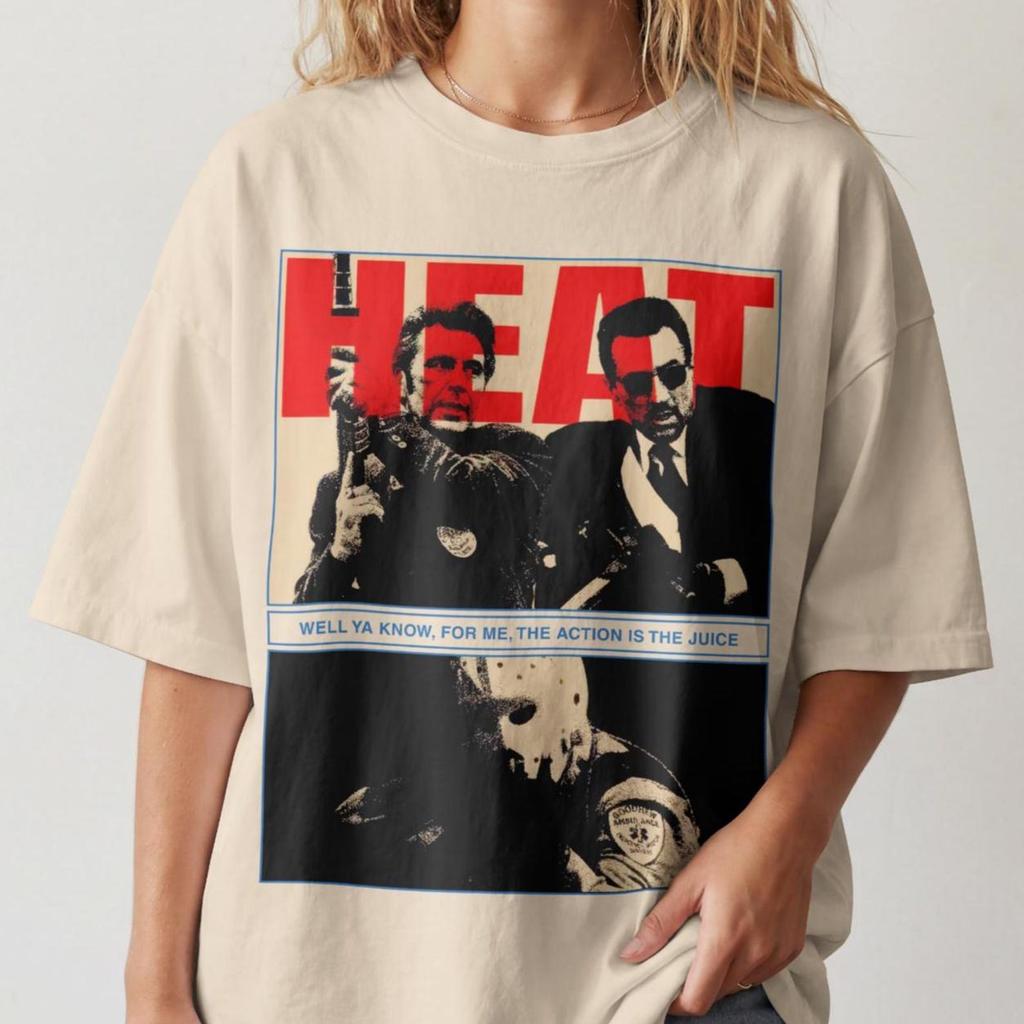 Heat Poster Shirt | Michael Mann Movie T-Shirt, Vintage 90s Action Cinema Tee