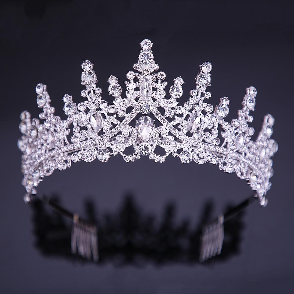 

DIEZI Baroque Retro Black Purple Crystal Crown Tiara For Women Wedding Party Bride Headwear Hair Accessories Rhinestone Tiaras