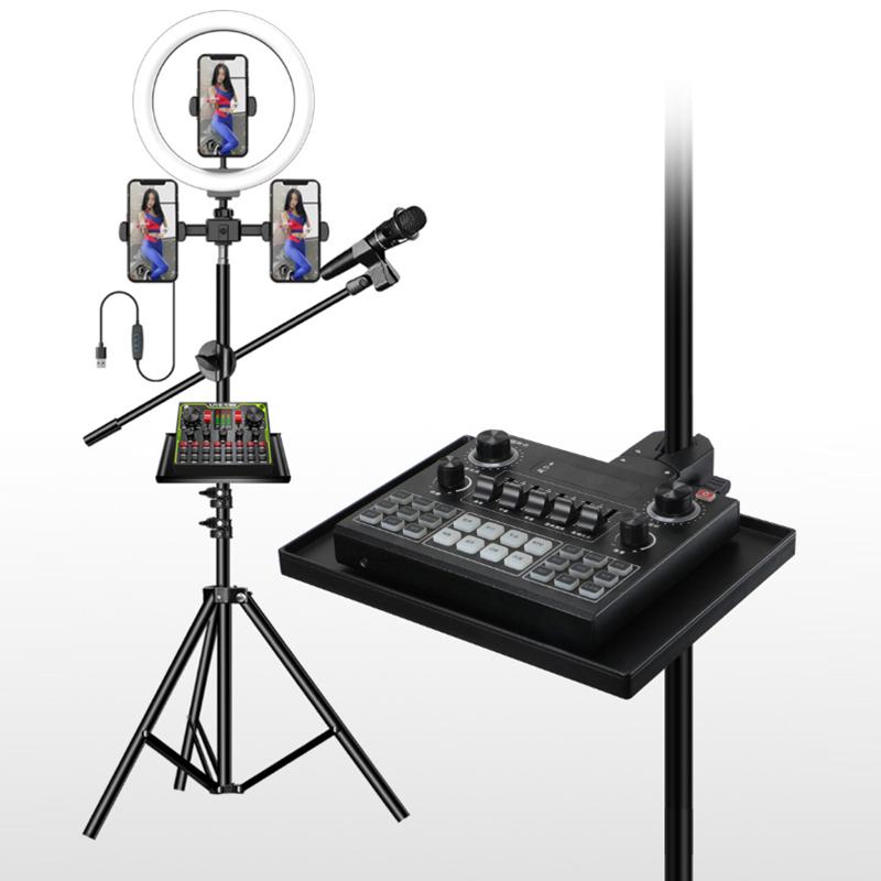 Universal Sound Card Tray Microphone Stand Sound Card Tray Clip For Tripod Bracket Live Broadcast Microphone Rack Stand