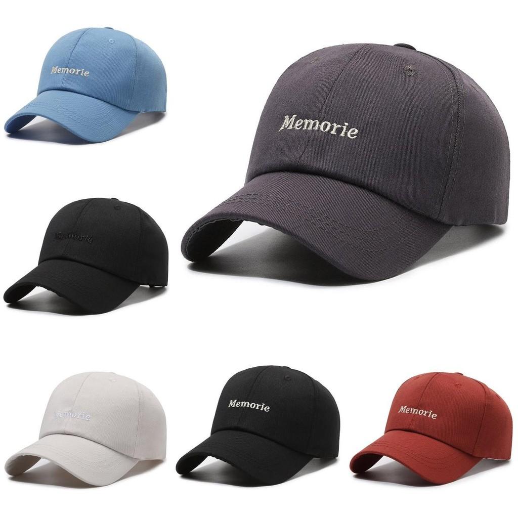 Letter Memorie Embroidered Baseball Cap Round Top Breathable Hat Gift Adjustable