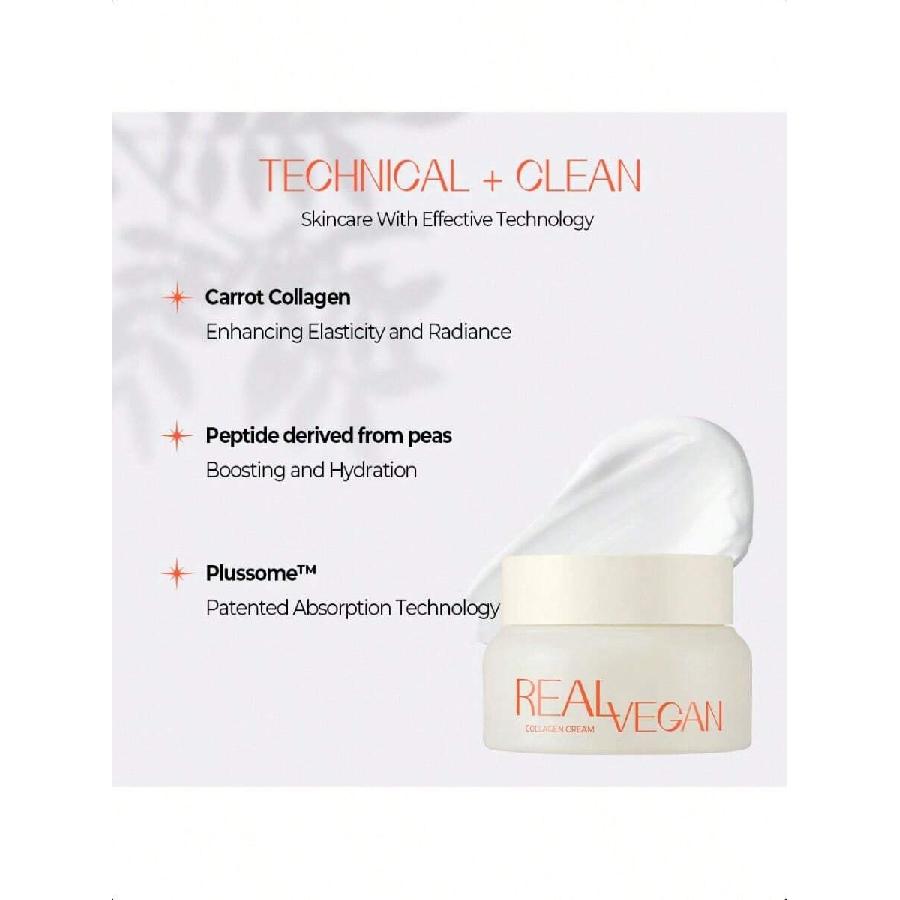 KLAVUU Real Vegan Collagen Eye Patches 60 Patches | Korean Overnight Under Eye Mask Infused With 500 Daltons Low-Molecular Carrot Collagen