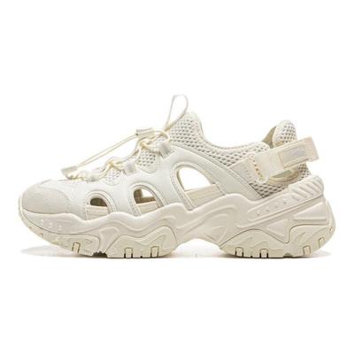LiNing Classic Fashion Velcro Versatile Retro Thick-Soled Height-Increasing Non-Slip Wear-Resistant Breathable Creek Shoes Women Shoes AGUV020-1