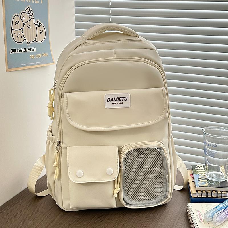 Japan and South Korea Leisure Backpack Large Capacity Class Make-up Bag Simple Junior High School Student Bag Girl