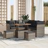 VidaXL Garden Sofa 8 Pieces with Cushions Grey 3361488