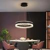 Moderne, minimalistische Ring-LED-Pendelleuchten, dimmbar für Tisch, Esszimmer, Wohnzimmer, Schlafzimmer, Kronleuchter, Dekor im Innenbereich