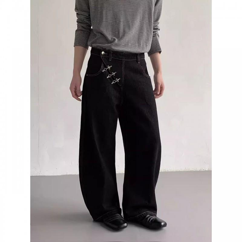 Mens Relaxed Fit Straight Leg Denim