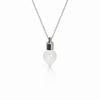 Mini Titanium Staal Ketting met Twist-Open Wensfles Hanger voor Babyhaar en Cinnaber Opslag