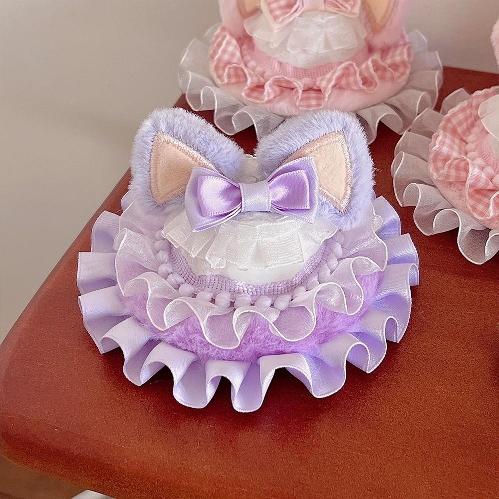 Lace Trim Bunny Ear Hair Clip Sweet Pink Lolita Hair Accessory Rabbit Ear Headpiece Cosplay Party